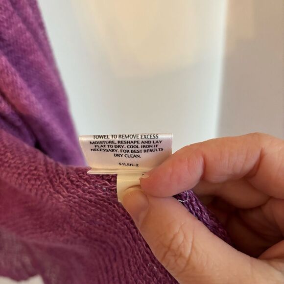 Eileen Fisher Women’s Italian yarn 100% linen open front cardigan sweater 2XL! - Picture 13 of 13